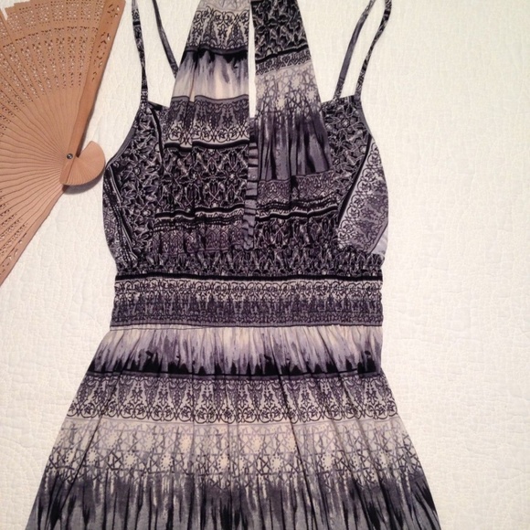 Julia Maxi Dress Stretch Smock Empire Waist S - Picture 4 of 8